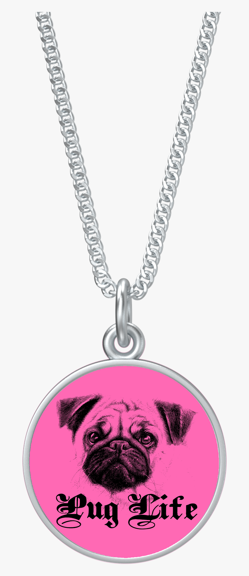 Pink Sapphire Platinum Necklace, HD Png Download
