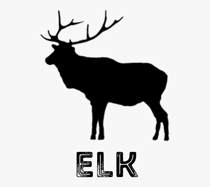 Transparent Reindeer Silhouette Png - Elk, Png Download