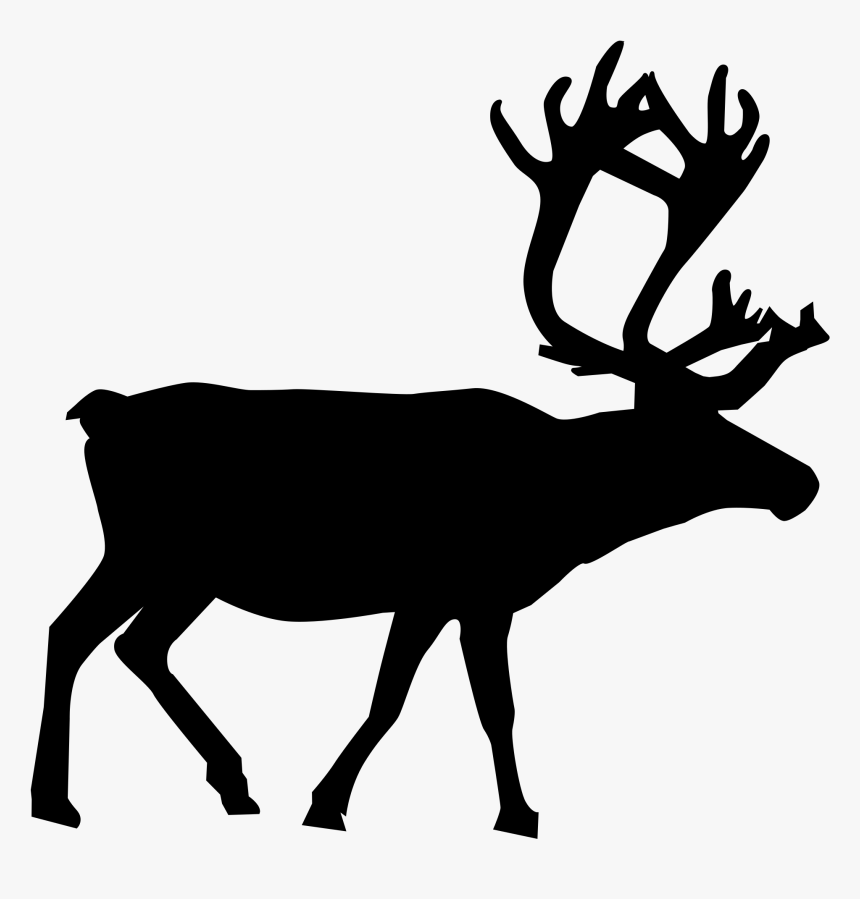 Reindeer Silhouette Png, Transparent Png