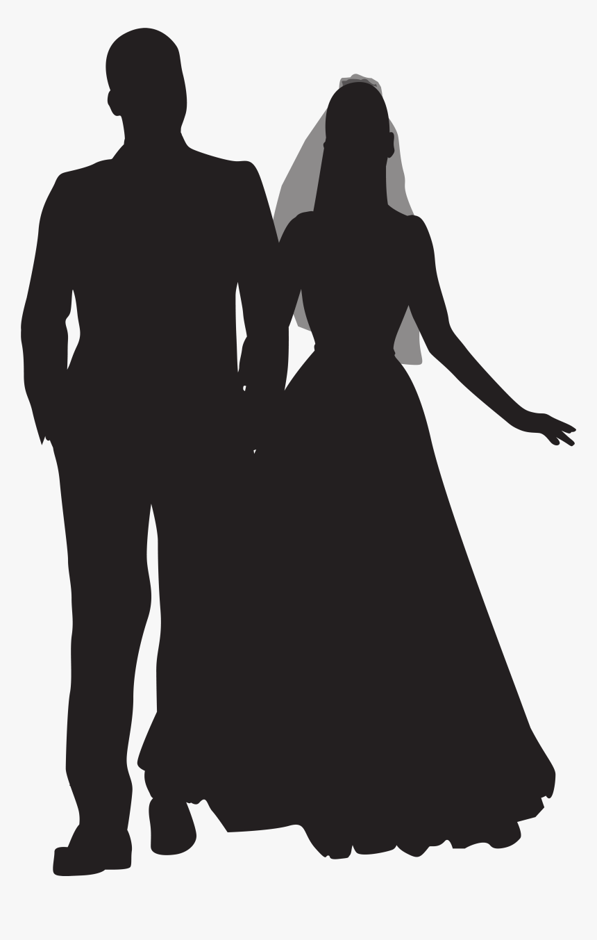 Transparent Bride Clipart - Png Wedding Couple Silhouette, Png Download