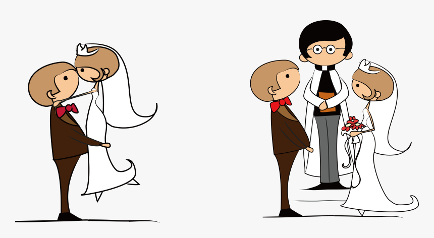 Transparent Bride Silhouette Png - Wedding Vector Free, Png Download