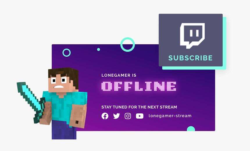 Twitch Minecraft Banner - Graphic Design, HD Png Download