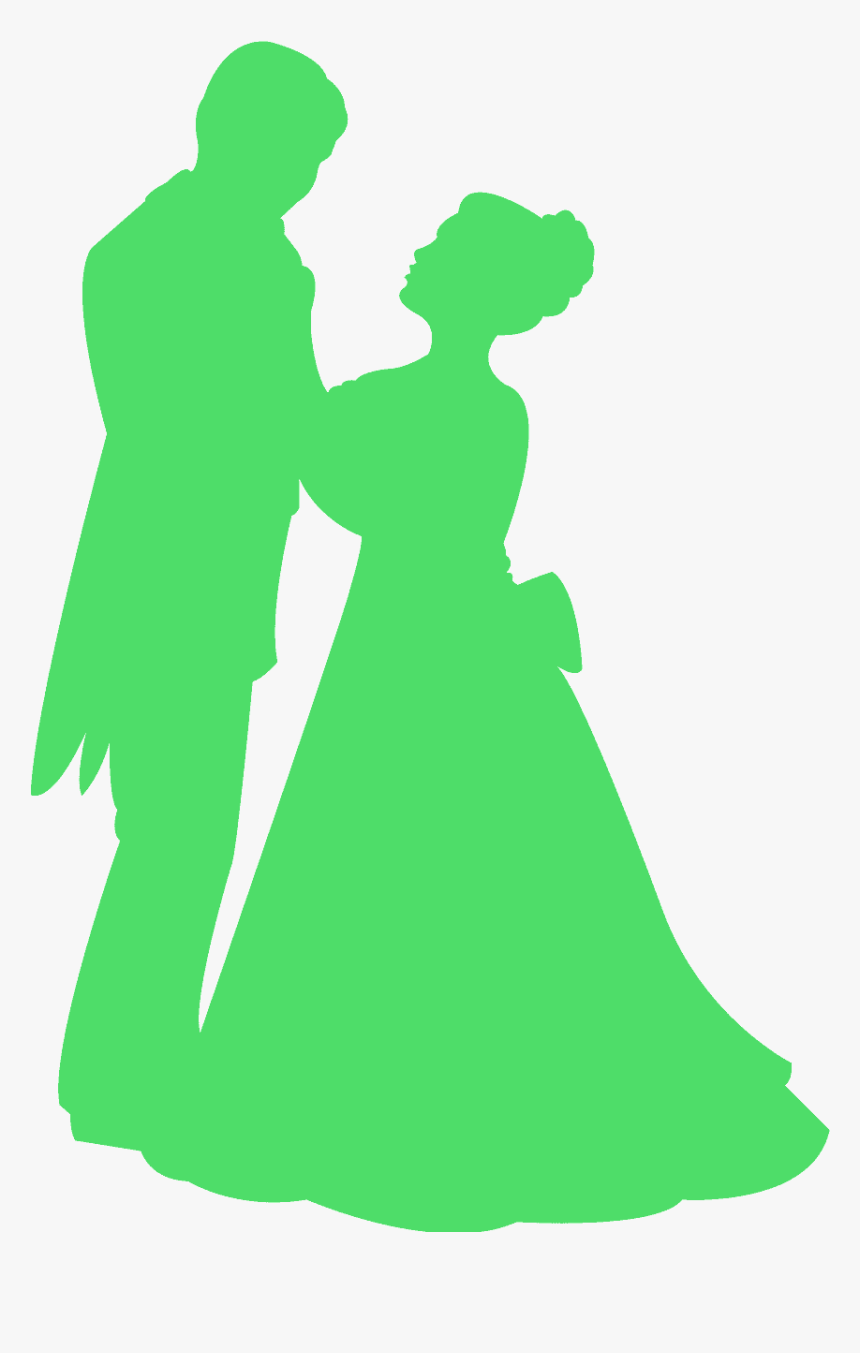 Silhueta De Noivos Png, Transparent Png