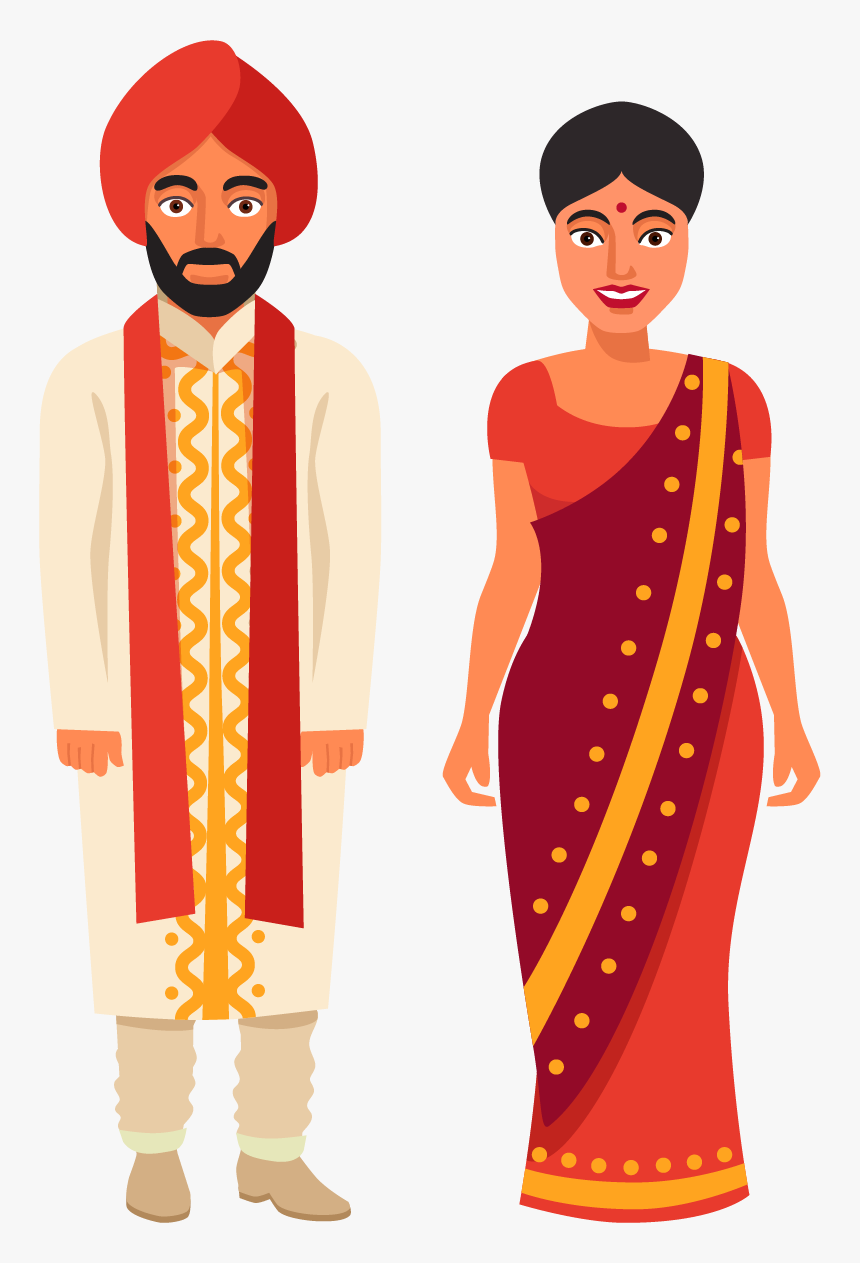 Indian Wedding Couple Png - Indian Wedding Couple Clipart Png, Transparent Png