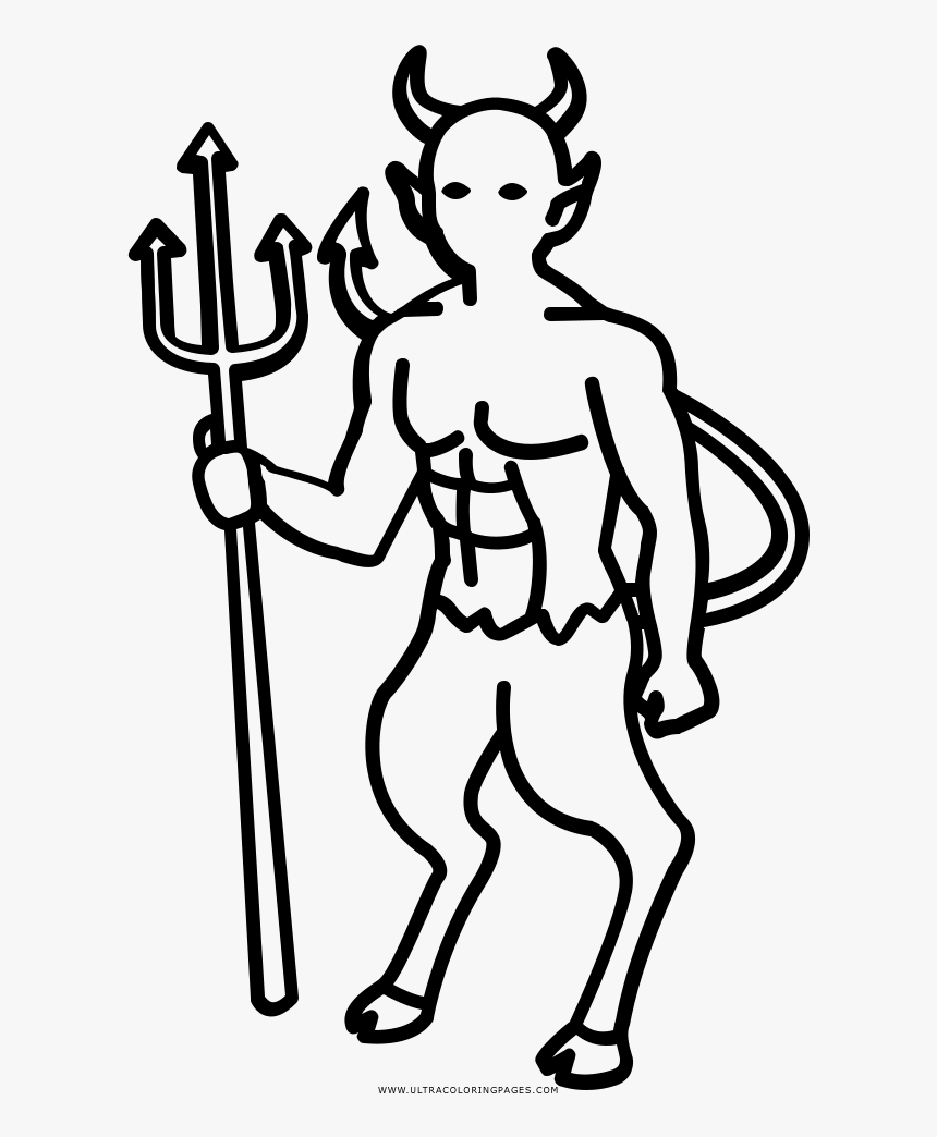 Demon Coloring Page - Cartoon, HD Png Download
