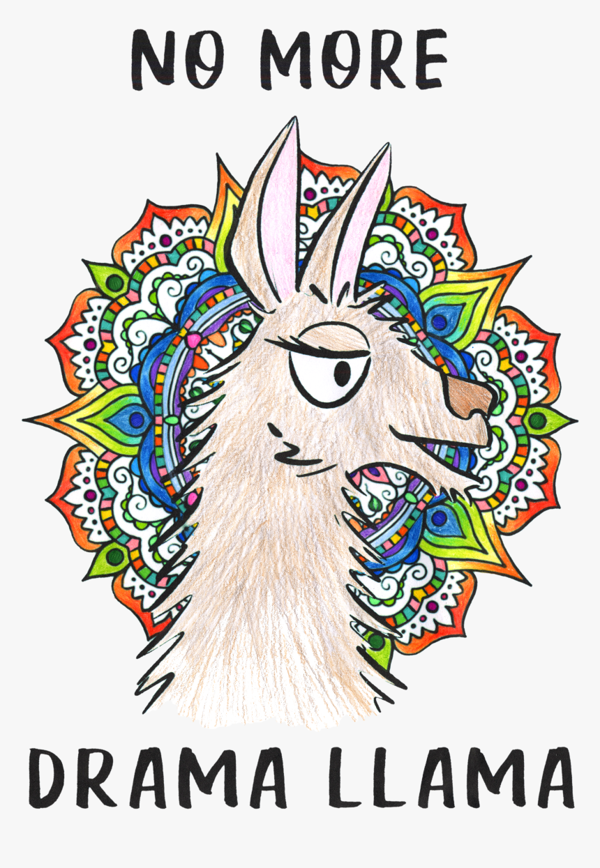 Get A Little Bohemian With Our Drama Llama Design - Drama Llama Clipart, HD Png Download