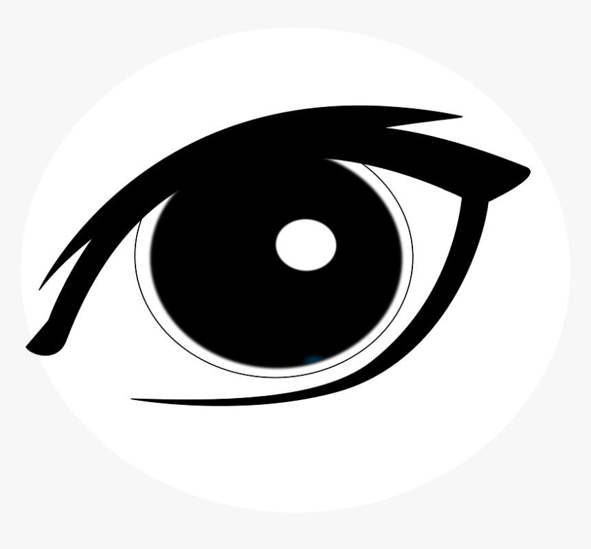 Eye, Black, Looking, Sight, Vision, Beautiful, Young - Blue Eye Clipart, HD Png Download