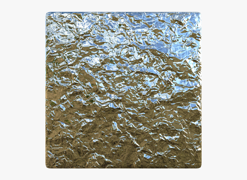 Crumpled Or Wrinkled Aluminum Foil Texture, Seamless - Motif, HD Png Download