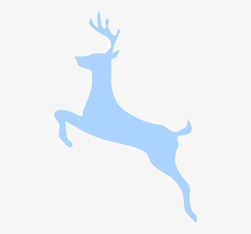 Deer, Jumping, Silhouette, Blue, Isolated, Wildlife - Matt Pond Pa Emblems, HD Png Download
