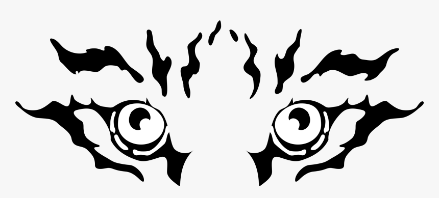 Png Transparent Eye Black And White Free Download Best - Black And White Tiger Clipart, Png Download