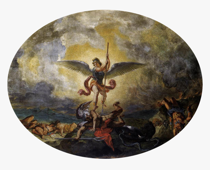 San Michele Sconfigge Gli Angeli Ribelli Eugène Delacroix, San Michele Che Sconfigge Il Demonio - Saint Michael