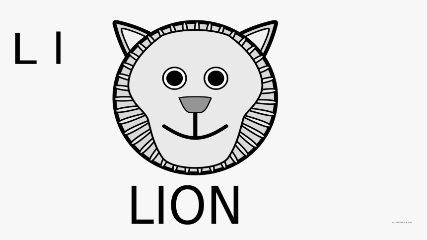 Graphic Stock Lion Face Black And White Clipart - Lion Face Clip Art, HD Png Download
