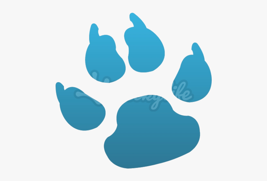 Dog Print Decal Blue Paw Clipart Transparent Png - Jack Russell Paw Print, Png Download