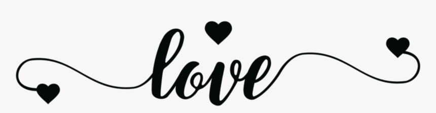 Love Black Tumblr Text Hearts Sticker Adesivos Collections - Vinilo Cabecera Love, HD Png Download