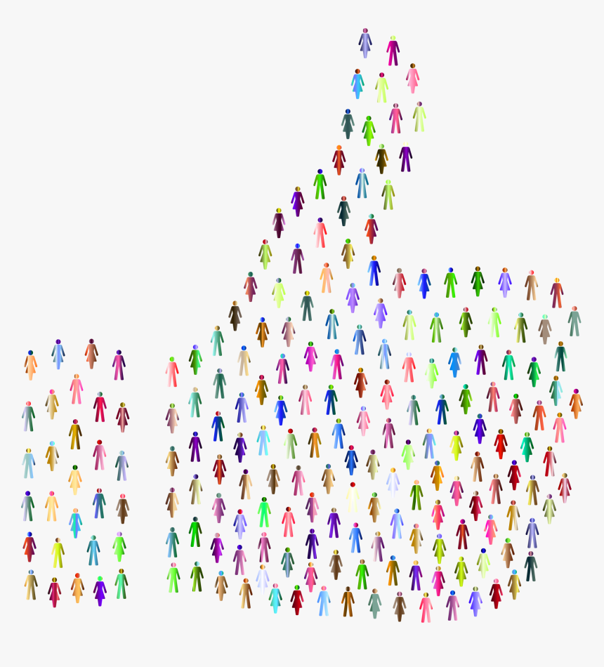 This Free Icons Png Design Of Prismatic People Thumbs - 10000 Likes, Transparent Png