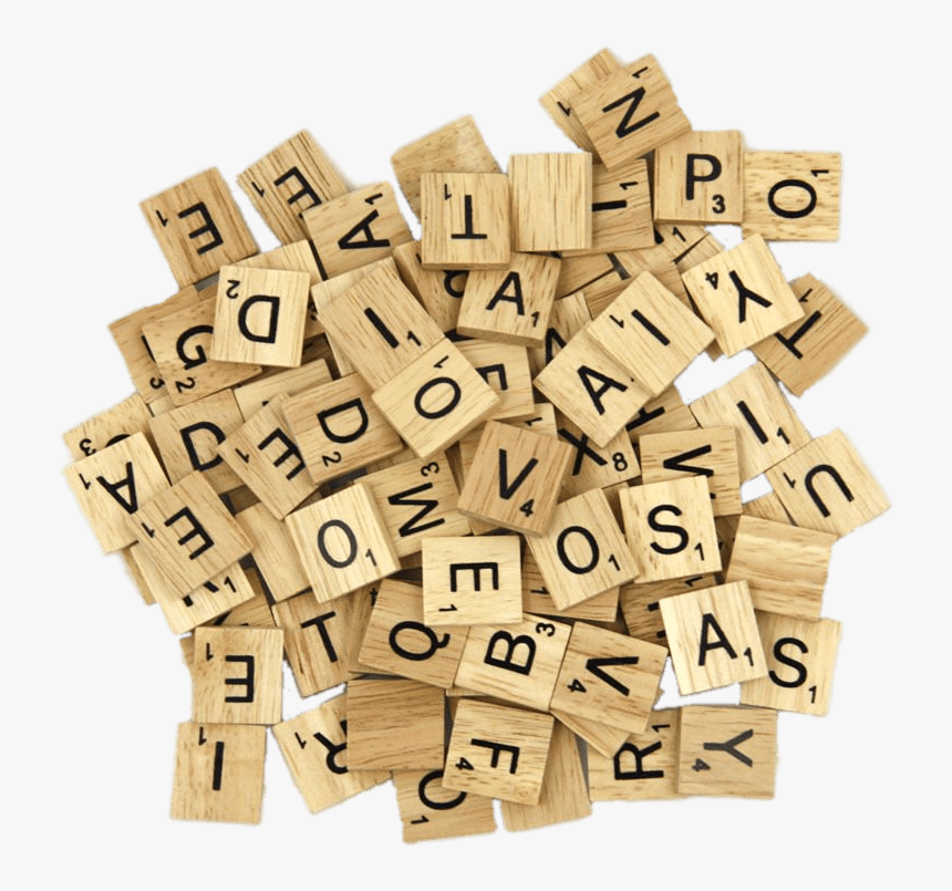 Scrabble Pieces - Pile Of Scrabble Tiles, HD Png Download