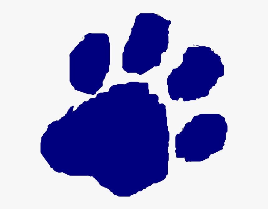 Blue Paw Print Clipart - Blue Tiger Paw Clipart, HD Png Download