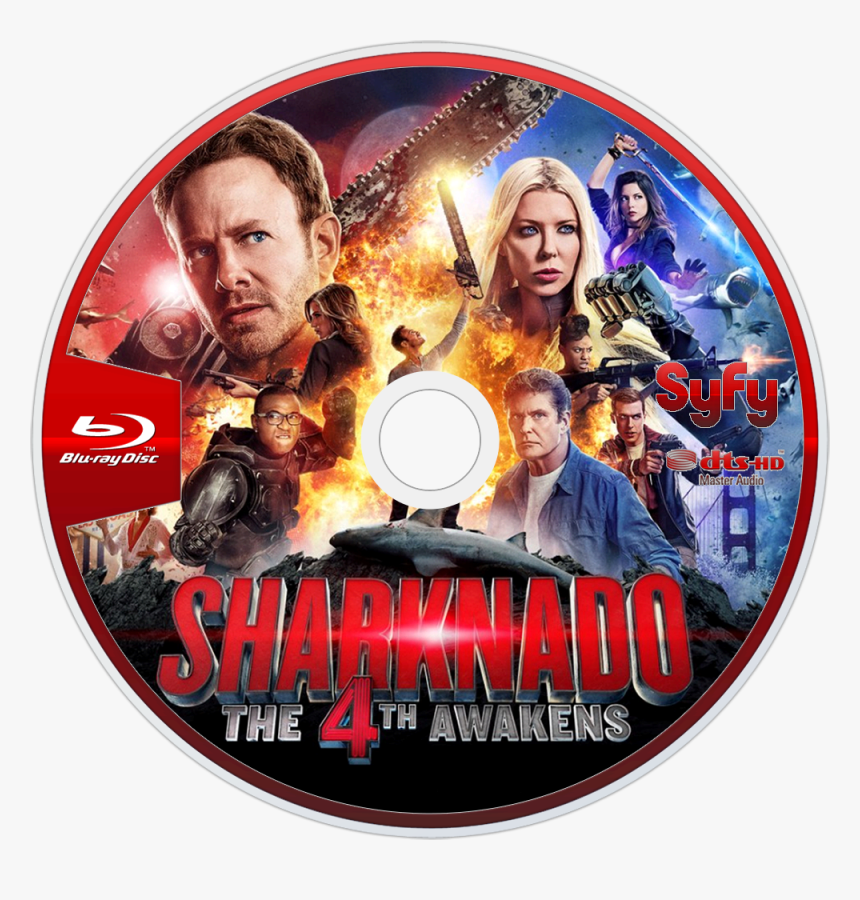 The 4th Awakens Bluray Disc Image - Sharknado 4, HD Png Download