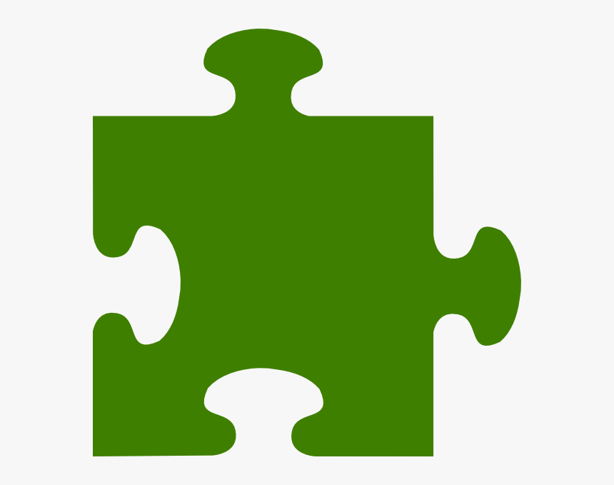Hd Small Green Piece - Green Autism Puzzle Piece, HD Png Download