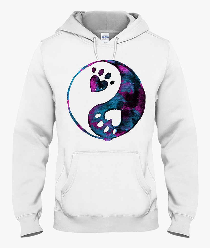 Blue Yin-yang Paw Watercolor Hoodie 
 Class - Post Malone Bud Light Hoodie, HD Png Download