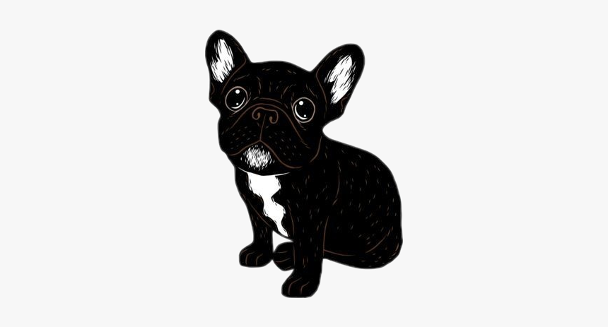 #pugblack #pug #black #cachorro #stickerspopulares - Frenchie Stickers, HD Png Download