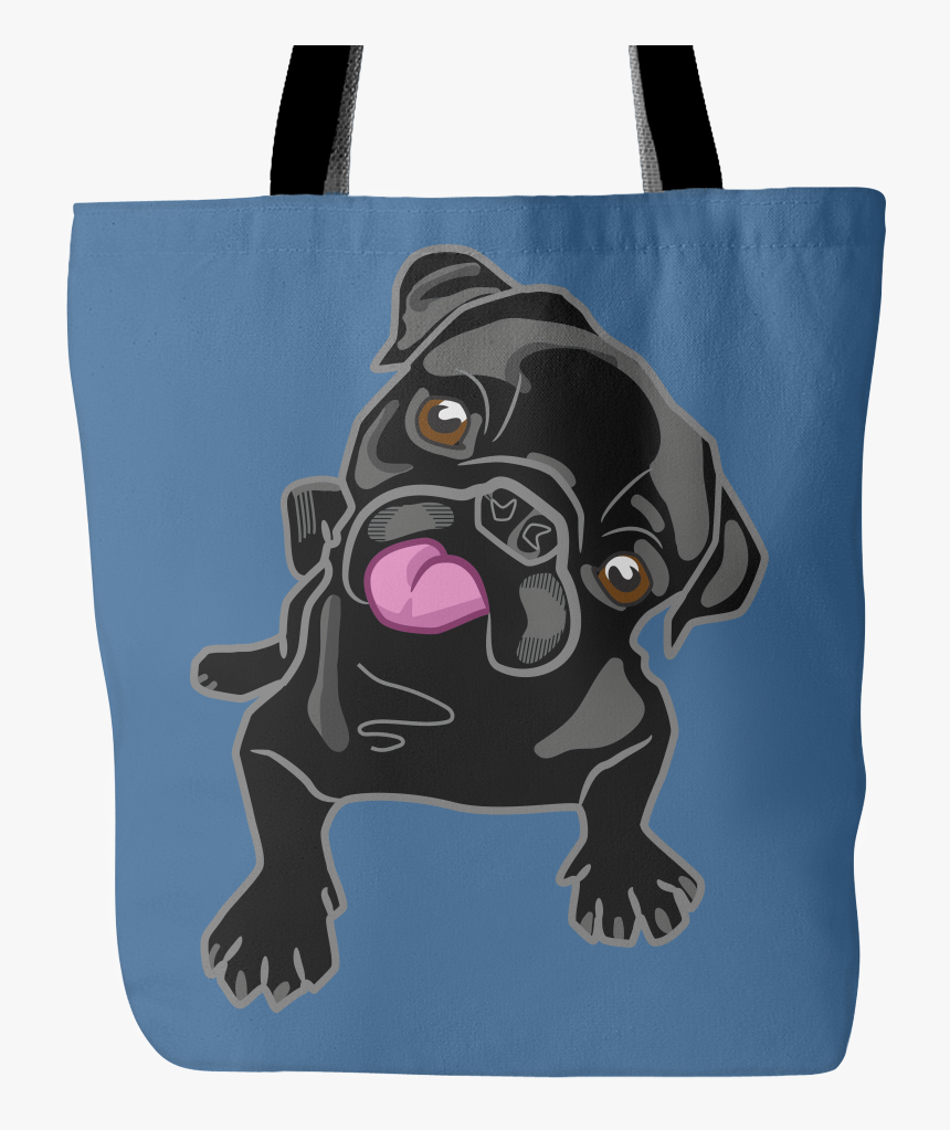 Black Pug Premium Tote Bag - Portable Network Graphics, HD Png Download
