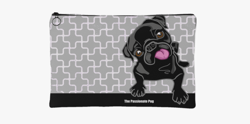 Black Pug Makeup Pouch Slate - Wallpaper, HD Png Download