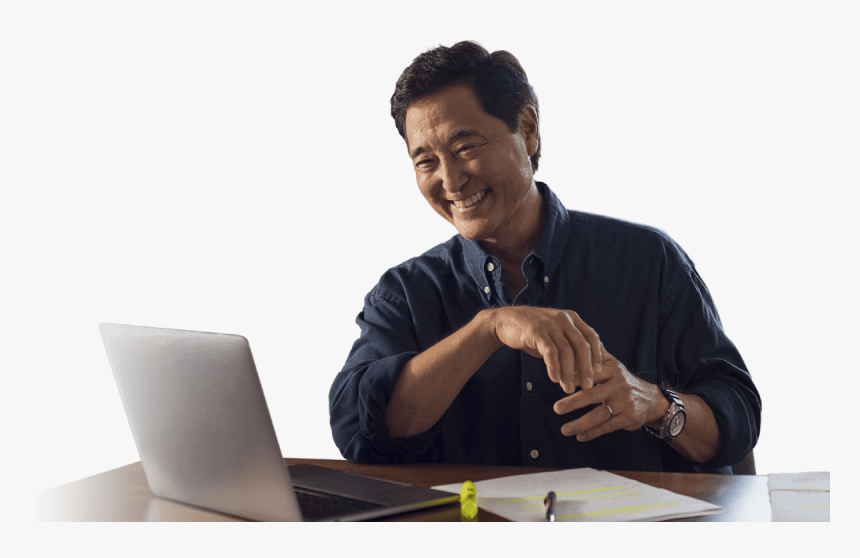 Transparent Man Working Png - Sitting, Png Download