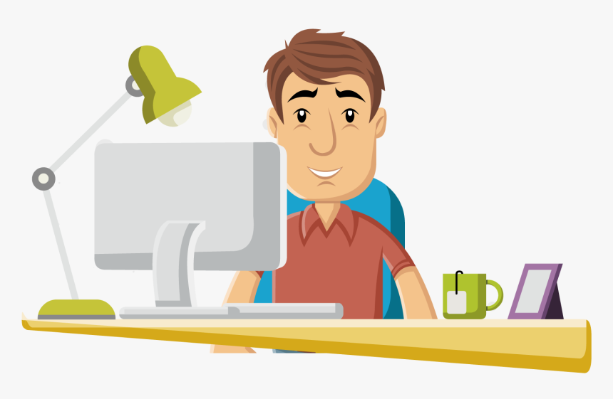 Transparent Men Working Clipart - การ์ตูน คน ทำงาน Png, Png Download