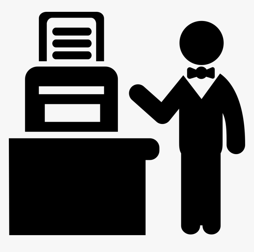Man Working With Printer, HD Png Download