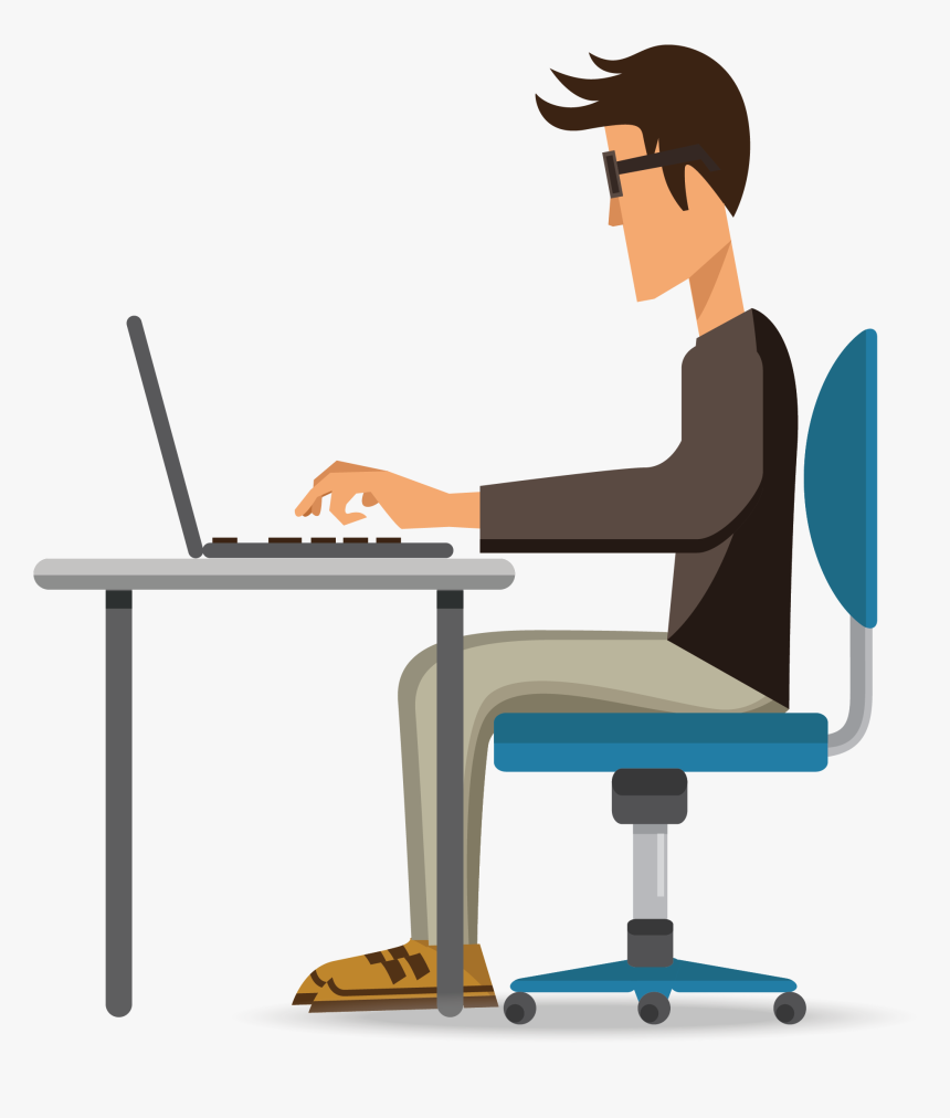 Black And White Stock Secretary Free On Dumielauxepices - Vector Transparent Computer Png, Png Download