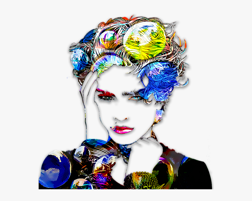 Madonna Drawing Celebrity Female - Transparent Png Madonna Png, Png Download