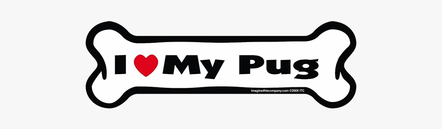 Pug Bone Magnet - Calligraphy, HD Png Download