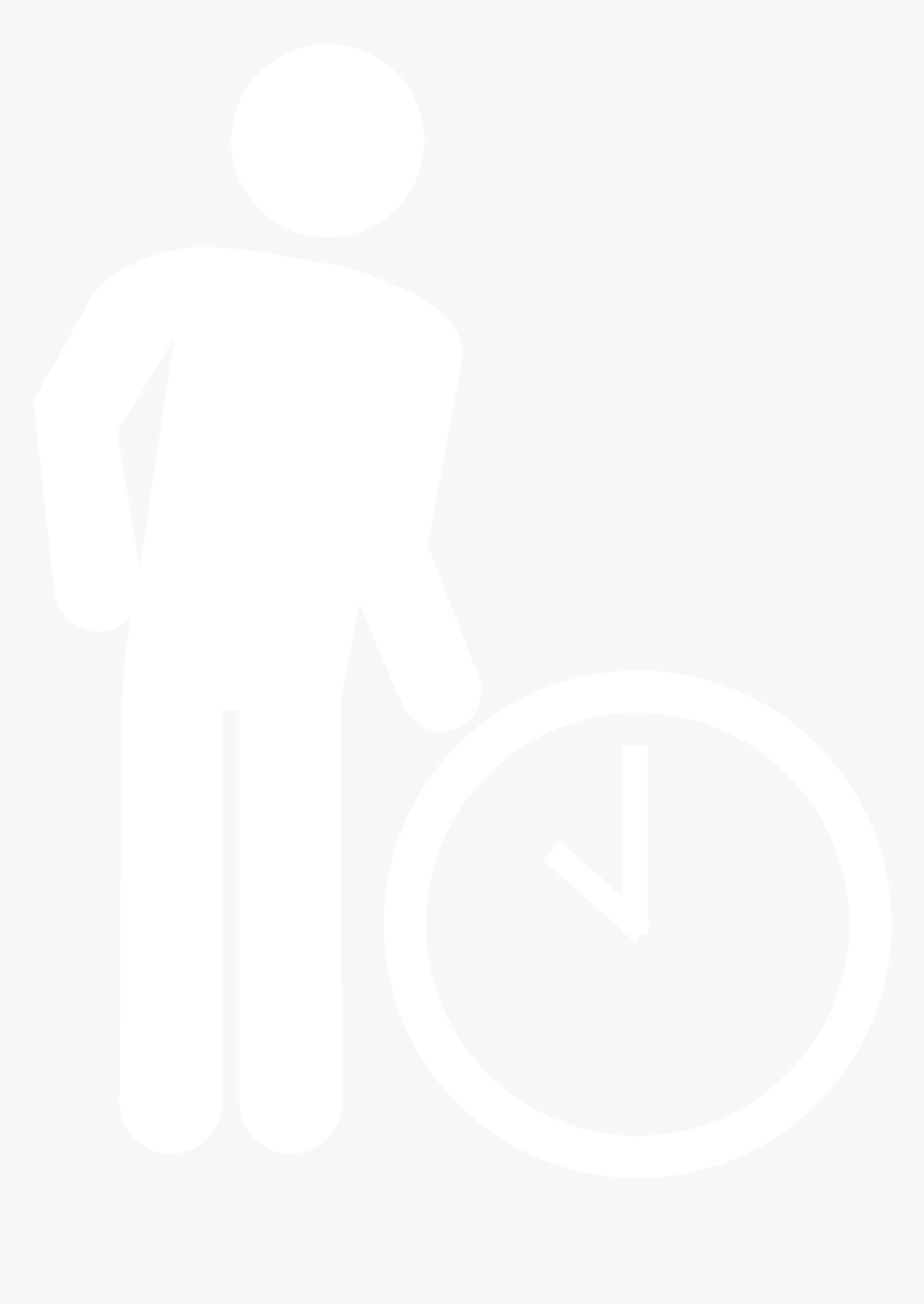 Man With Clock Icon Representing Flexible Working Benefits - Charing Cross Tube Station, HD Png Download