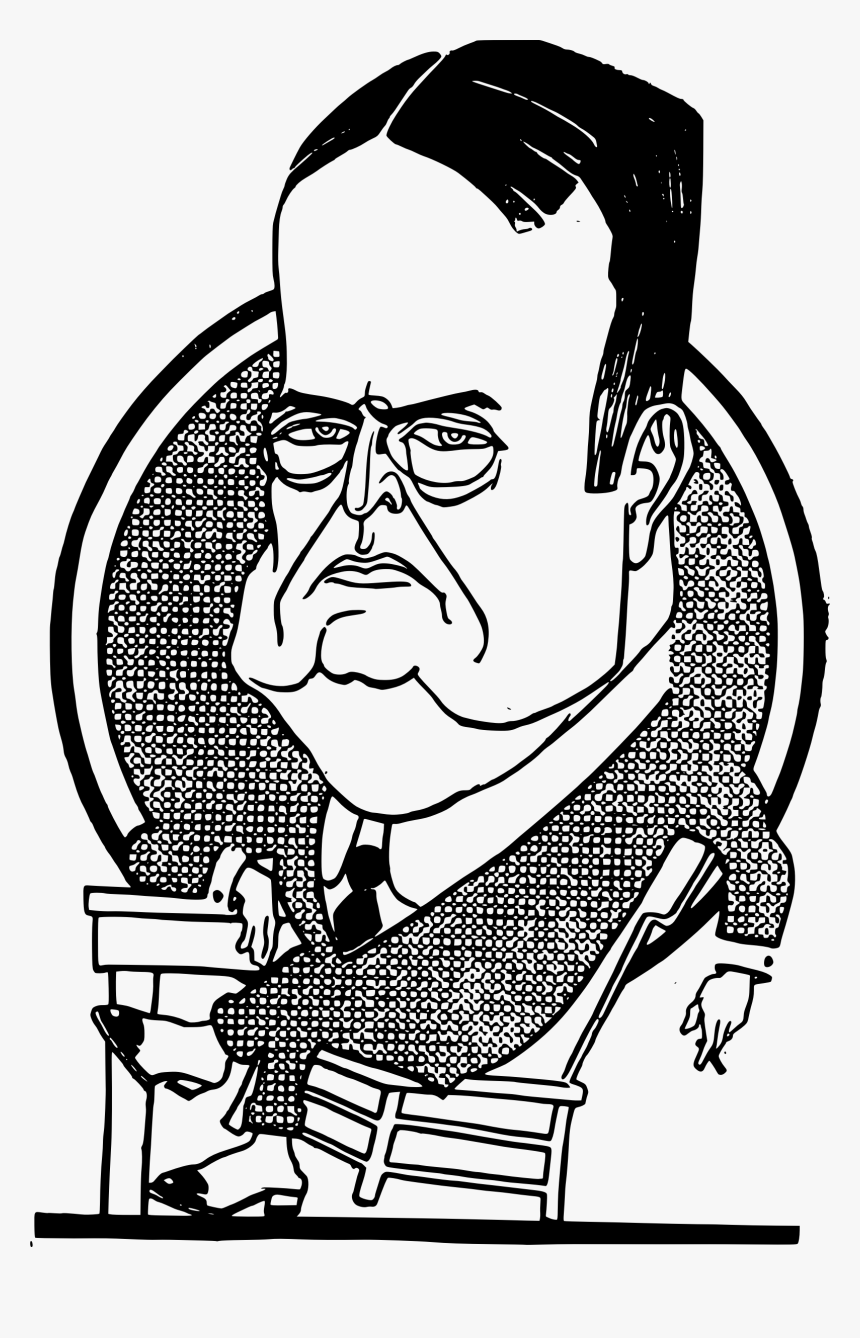 Transparent Man Working Png - Fat Politician Cartoon Sitting, Png Download