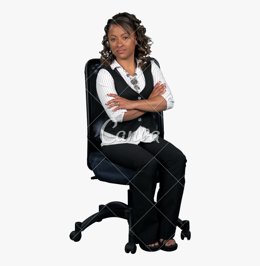 Clip Art Serious Young Business Man - Sitting, HD Png Download