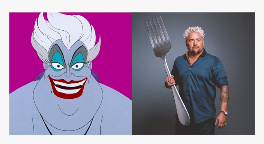Ursula And Guy Fieri, HD Png Download
