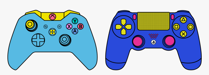Transparent Game Controller Clip Art - Game Controller Drawing Png, Png Download
