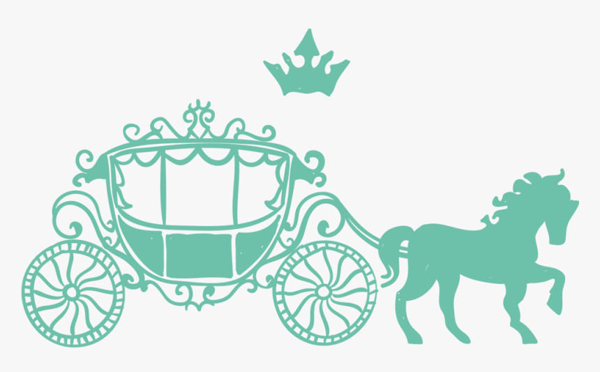 Wedding Invitation Carriage Horse And Buggy - Cartoon Horse Drawn Carriage, HD Png Download