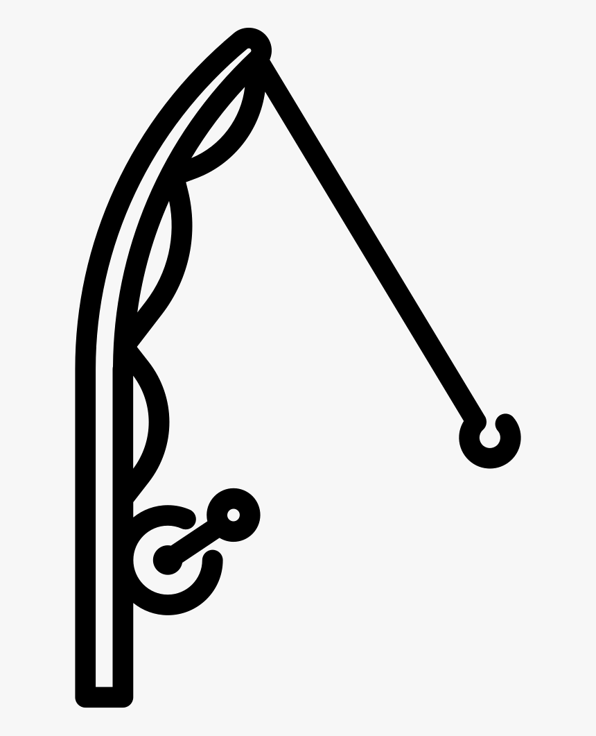Fishing Rod - Icon Fishing Pole, HD Png Download