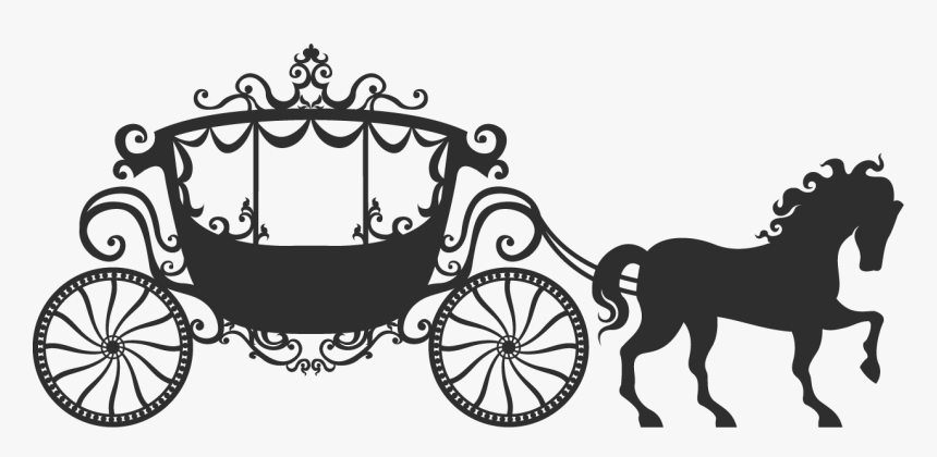 Silhouette Png Download - Horse Drawn Carriage Png, Transparent Png