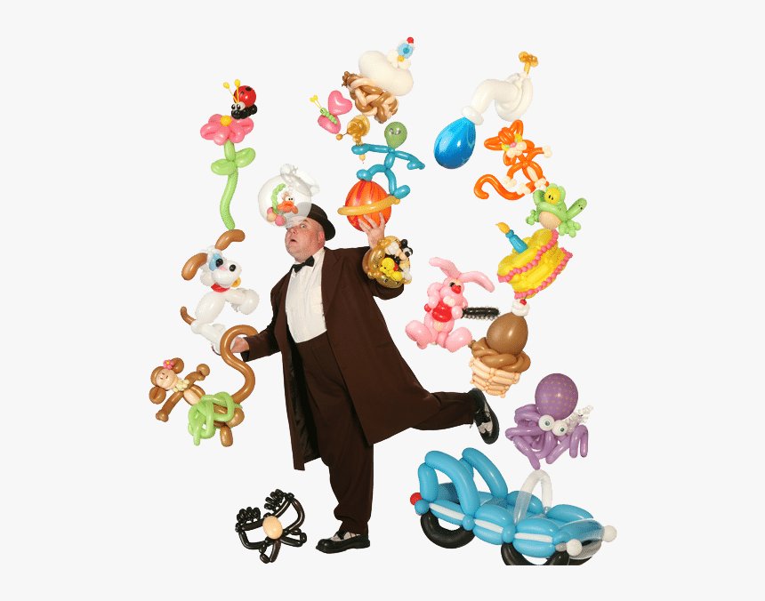 Balloon Twister Buster Balloon Juggling Different Balloon - Cartoon Balloon Artist, HD Png Download
