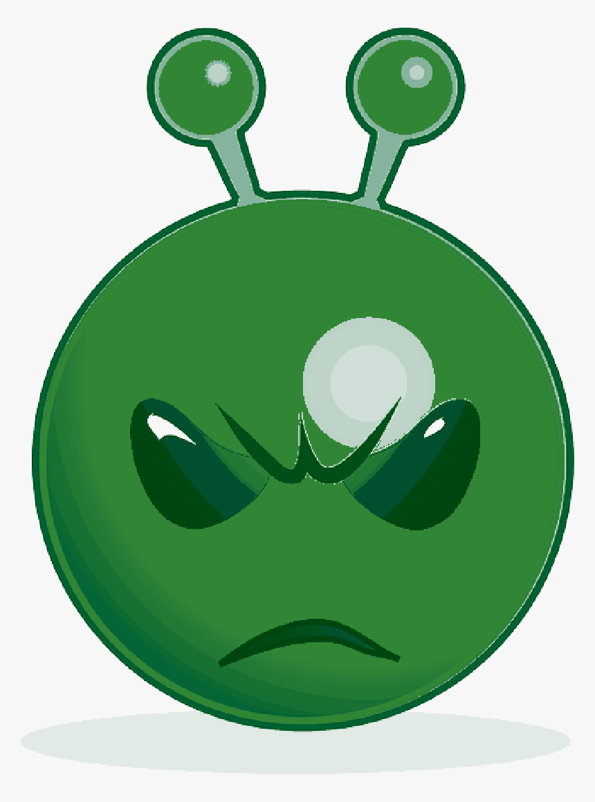 Green, Alien, Cartoon, Smiley, Unhappy - Sorry For Time Waste, HD Png Download