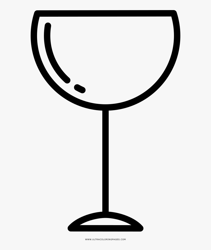 Copa De Vino Página Para Colorear, HD Png Download