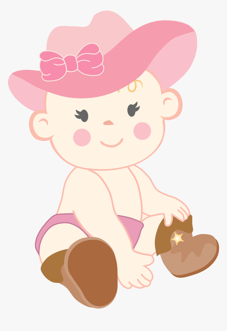 Clip Art Minus Say Hello Bebes - Baby Cowgirl Png, Transparent Png
