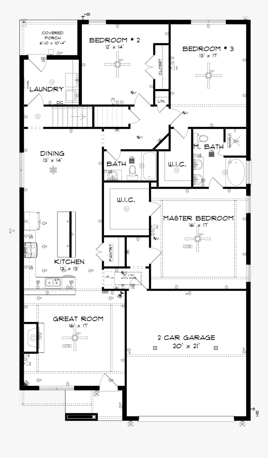 Barclay Main Floor By Stone Martin Builders - Floor Plan, HD Png Download