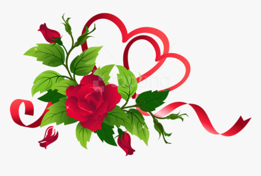 Free Png Download Transparent Hearts And Roses Decor - Transparent Hearts And Roses, Png Download