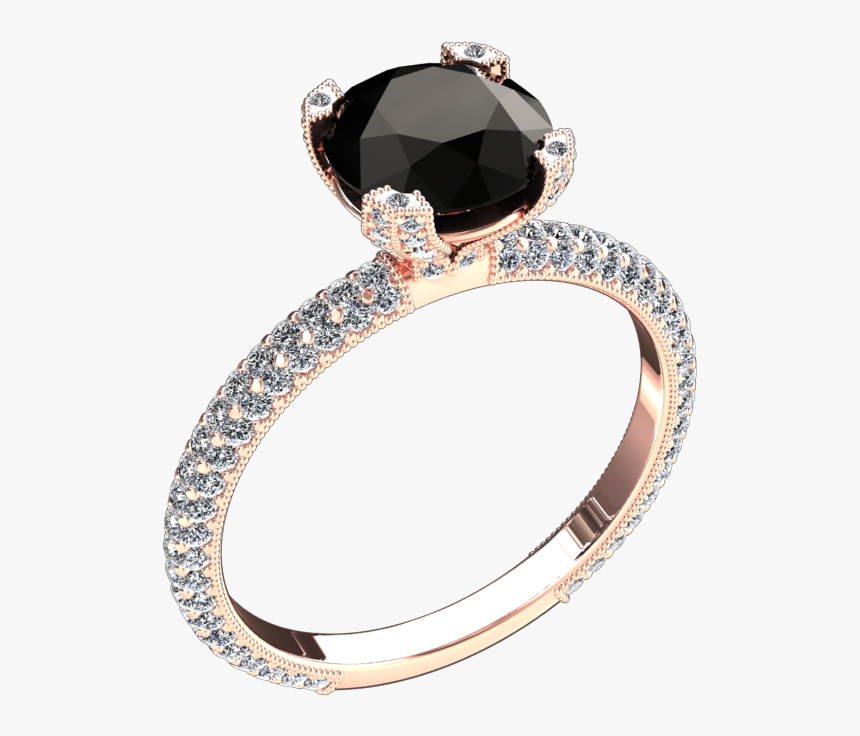 Vintage Pave Style - Engagement Ring, HD Png Download