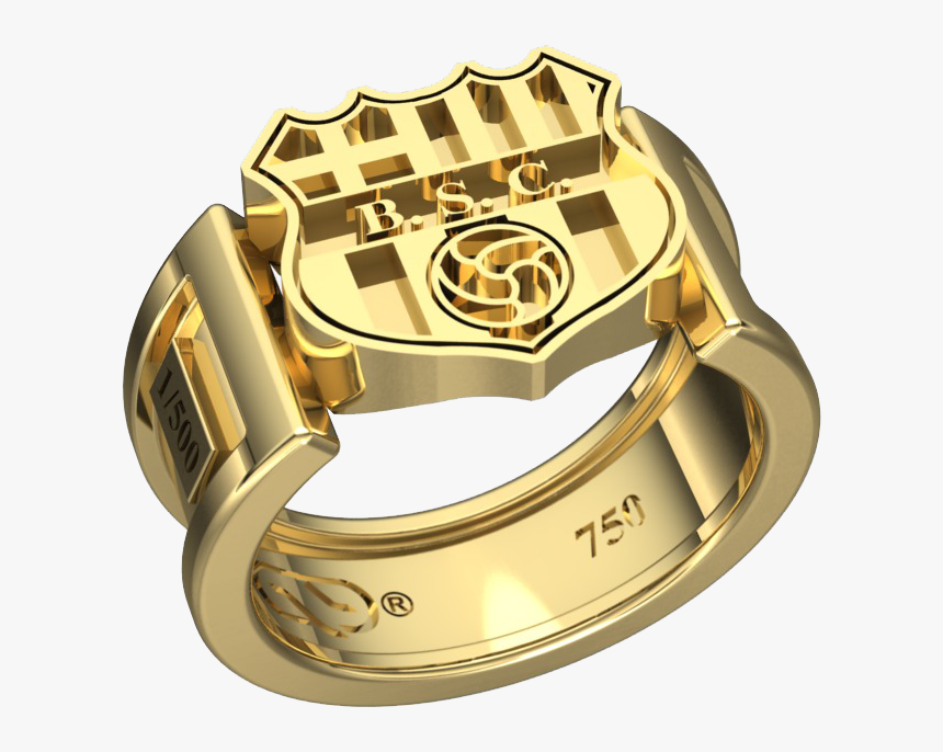 Anillo Hombre By Gonzalez ® - Barcelona Fc Gold Ring, HD Png Download , Png Image - PNGitem