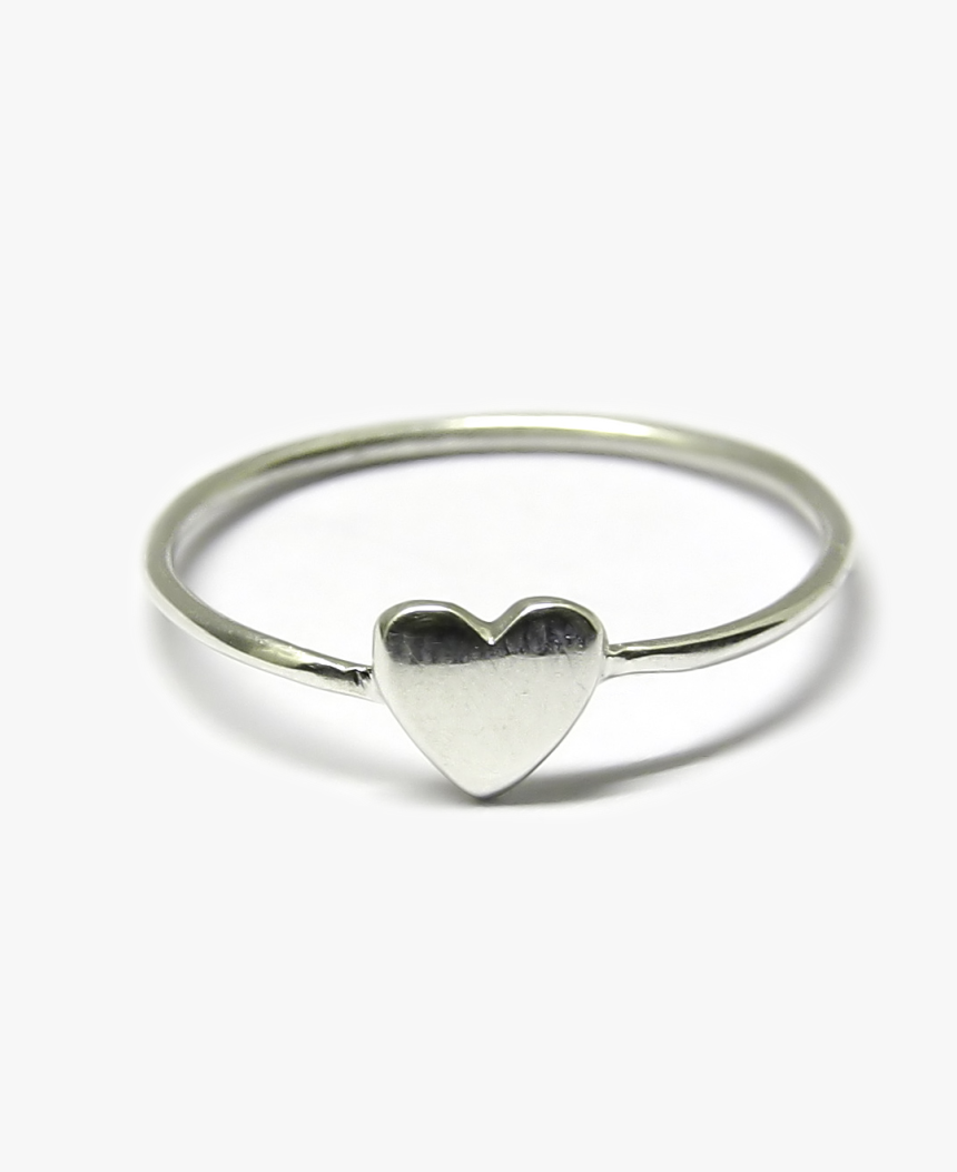 Anillos Sencillos Corazon De Plata, HD Png Download
